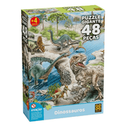 Puzzle Quebra Cabeça Gigante 48 Peças Dinossauros 04277 Grow