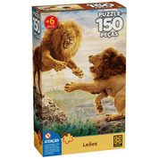 Quebra Cabeça Puzzle 150 Peças Leões Grow