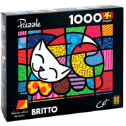 Quebra Cabeça Puzzle 1000 Peças Romero Britto Cat Grow