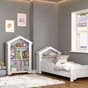 Conjunto Quarto Infantil Mini Cama e Estante Princesa Branco