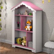 Estante Infantil Princesa Branco Rosa