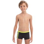 Sunga Infantil Boxer Lisa Preta com Detalhe UV50+