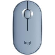 Mouse Sem Fio Logitech Pebble M350 Bluetooth e Wireless Azul - 910-005773