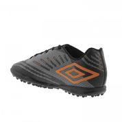 Chuteira Society Umbro Speed IV - Preto+Laranja