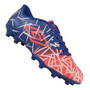 Chuteira Umbro GRASS 3 Campo Laranja/Azul Infantil