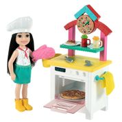 Boneca Barbie Chelsea Chef Pizzaiola GTR88 GTN63 Mattel