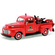 Ford F-1 Pick Up 1948 Bombeiros + Harley DavidsonEL Knucklehead 1936 Maisto 1:24