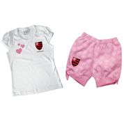 Conjunto Bebê Flamengo Rosa Oficial - Torcida Baby