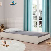 Cama Auxiliar Gavetão Amore Off White Móveis Estrela