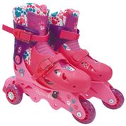 Patins Infantil Barbie 3 Rodas com Acessórios F0010 7 Fun Tamanho 29 ao 32