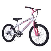 Bicicleta Infantil Aro 20 Racer Feminina Branca