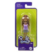 Polly Pocket Morena Saia Xadrez Blusa Lilás