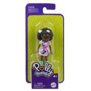 Polly Pocket Lila Morena Vestido Branco e Rosa