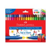 Conjunto de Canetinhas - Faber Castell - Ponta Vai e Vem - 36 Cores