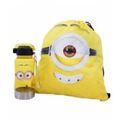 Garrafa Com Mochila Tipo Saco: Minions