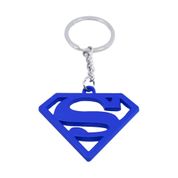 Chaveiro Metal Azul Revestido Silicone Superman