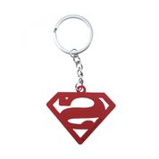 Chaveiro Metal Revestido Silicone Vermelho Superman