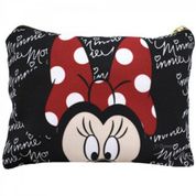 Necessaire Preta Assinatura Rosto Minnie: Disney