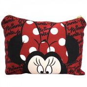 Necessaire Vermelha Assinatura Rosto Minnie: Disney