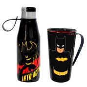 Kit Infantil do Batman de Caneca e Garrafa Abre Fácil Plasútil