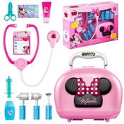 Maleta Médica da Minnie Rosa com 10 Acessórios Multikids