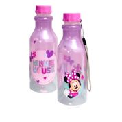 Kit 2 Garrafa Squeeze com Estampa Minnie Vintage 500ml Rosa