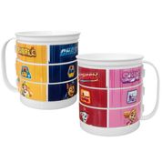 Kit 2 Caneca Divertida Giratória Patrulha Canina 360ml Plasútil