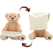 Urso de Pelúcia para Bebês Esconde Esconde com Som Multikids