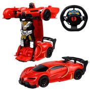 Changebot Transformers Bate e Transforma Robô Carro Rádio Controle +3 Anos Vermelho - Polibrinq