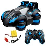 Carrinho Radio Controle Drift Manobras Radicais 5 Modos de Luz Gira 360 Graus LX Turbo Recarregável Azul +3 Anos - DM Toys