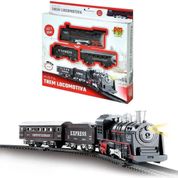 Trem Trenzinho Locomotiva de Brinquedo com Pista Ferrorama DM Toys