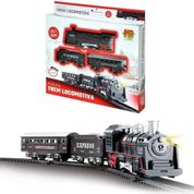 Trem Trenzinho Locomotiva de Brinquedo com Pista Ferrorama DM Toys