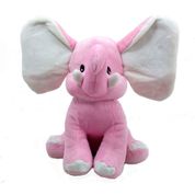 Elefante Pelúcia Rosa 21 Cm Altura