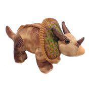 Dinossauro De Pelúcia Triceratops Marrom 36 Cm Comprimento