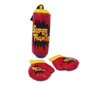 Kit Saco De Boxe Infantil Com Luva Infantil Super Figther