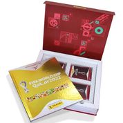 Kit Premium Álbum da Copa do Mundo Qatar 2022 Capa Dura Dourada + 120 Pacotinhos