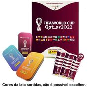 Kit Álbum Copa Do Mundo Qatar 2022 Capa Brochura + Lata Pocket + 40 Envelopes