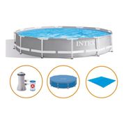 Piscina Intex 6.503 Litros Estrutural Armação Prism Com Filtro 220v Capa e Forro