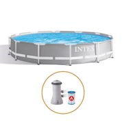 Piscina Intex 6.503 Litros Estrutural Prism Armação Bomba Filtrante
