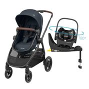 Carrinho de Bebê com Bebê Conforto Travel System Anna³ Trio Isofix Maxi-Cosi Essential Graphite