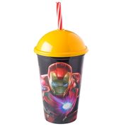 Copo Marvel Vingadores Homem de Ferro Infantil 500ml