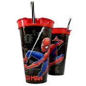 Kit Copo Homem Aranha Vingadores Marvel Infantil 2 Unidades