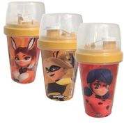 Copo Shake Miraculous Ladybug Infantil 320ml - Kit com 6