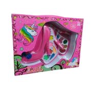 Brinquedo infantil Kit Maquiagem Sapato Grande Rosa LaL