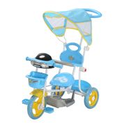 Triciclo Infantil 2 em 1 com Capota BW003A - Azul