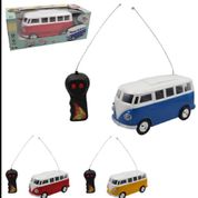 KOMBI CONTROLE REMOTO CARRINHO CLASSICO ACENDE FAROL VINTAGE COM LUZ Laranja