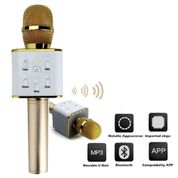 MICROFONE BLUETOOTH COM CAIXA DE SOM E KARAOKE DESIGN MODERNO PORTATIL