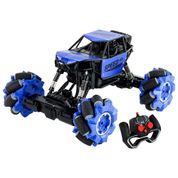 Carrinho de Controle Remoto Sem Fio Carro Monster Truck  7 Funções 2.4Ghz Hype Speed  Azul - BBR Toys