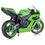 Moto Racing Mortocycle 22cm Pneus Borrachas Roma Verde