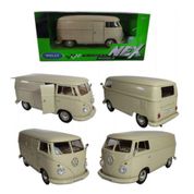 Miniatura Volkswagen Kombi T1 Bus 1963 Bege Welly 1/24